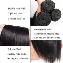 Load image into Gallery viewer, Unprocessed Natural Indian Remy Straight Human Hair Weave 1 Bundle Deal